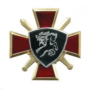 Знак "ВВ конь" крест (золотой, красный, черный)