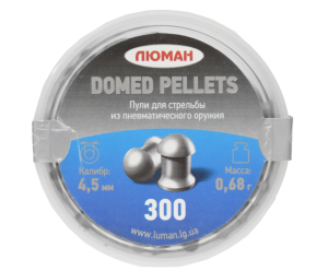 Пули Люман 4,5мм Domed Pellets, 0,68гр. (300шт)										